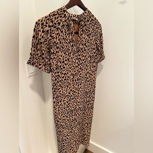 Long animal print dress